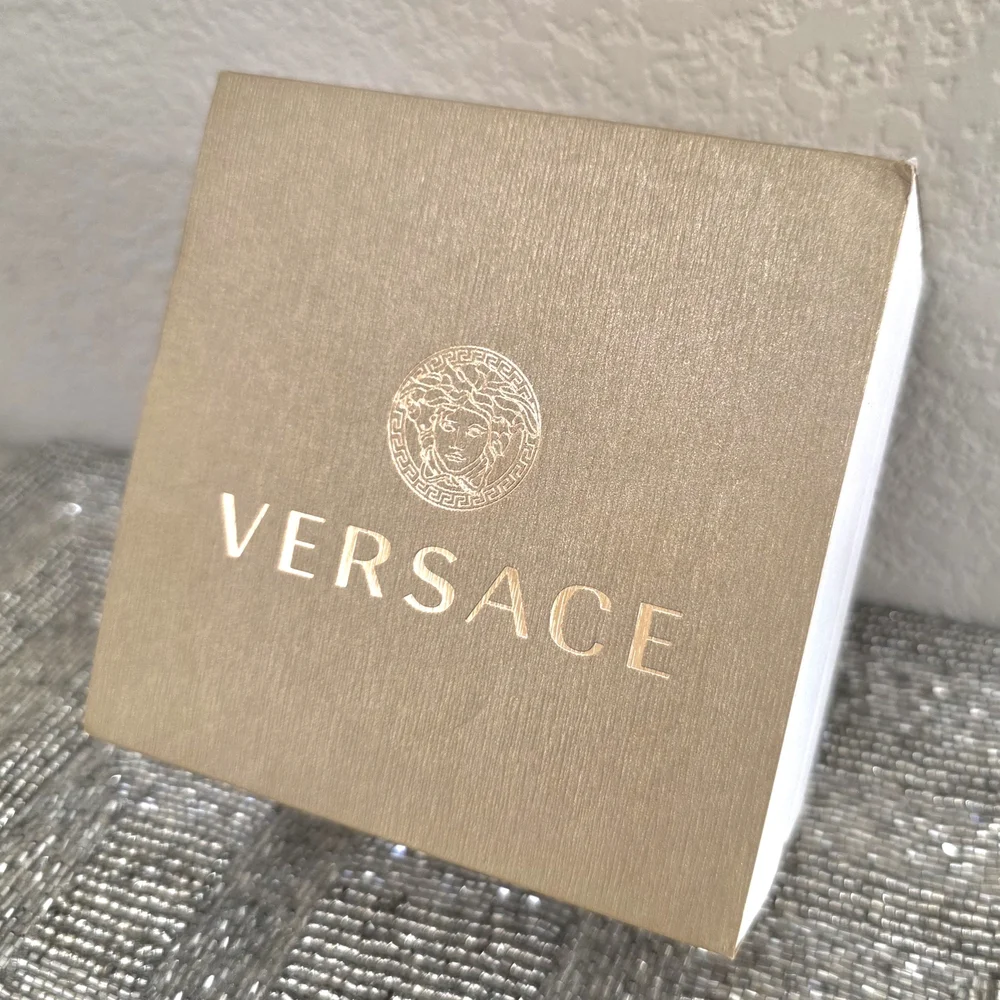 NEW Versace Swiss Made Stainless Black Dial Silver Bracelet Women's Wristwatch